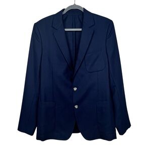 Ami Paris Alexandre Mattiussi Men’s Wool Blazer Jacket Marine Blue